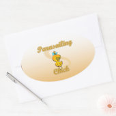Sticker Ovale Chick parachutiste (Enveloppe)