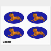 Sticker Ovale Chien d'Halloween (Feuille)