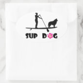 Sticker Ovale Chien SUP (Sac)