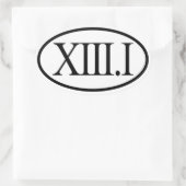 Sticker Ovale Chiffres romains Demi-Marathon 13.1 (Sac)