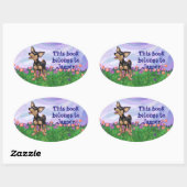 Sticker Ovale Chihuahua (Feuille)