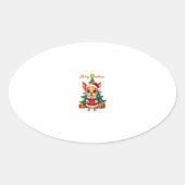 Sticker Ovale Chihuahua Dog Merry Christmas (Devant)