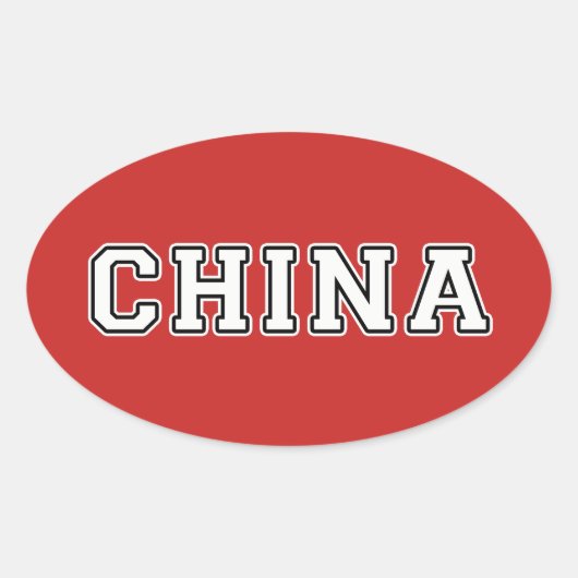 Sticker Ovale Chine (Devant)