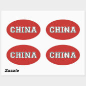 Sticker Ovale Chine (Feuille)