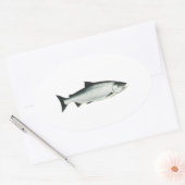 Sticker Ovale Chinook - King Saumon (Enveloppe)