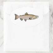 Sticker Ovale Chinook - Saumon du roi (phase de frai) (Sac)