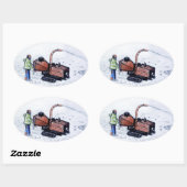 Sticker Ovale Chipper de Timberwood (Feuille)