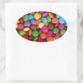 Sticker Ovale Chocolate candy rainbow color (Sac)