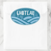 Sticker Ovale Choteau Montana Outdoors (Sac)