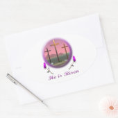 Sticker Ovale Christ ressuscité (Enveloppe)