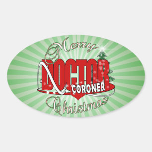 STICKER OVALE CHRISTMAS CORONER