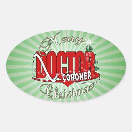 STICKER OVALE CHRISTMAS CORONER (Devant)