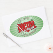 STICKER OVALE CHRISTMAS CORONER (Enveloppe)