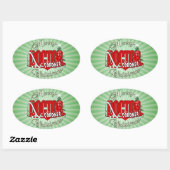 STICKER OVALE CHRISTMAS CORONER (Feuille)