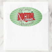 STICKER OVALE CHRISTMAS CORONER (Sac)