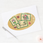 Sticker Ovale Christmasbild (Enveloppe)