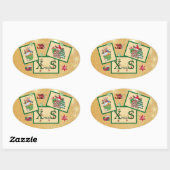 Sticker Ovale Christmasbild (Feuille)