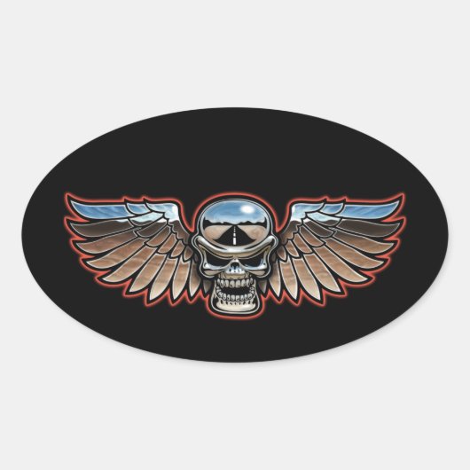 Sticker Ovale Chromeboy Wings (Devant)