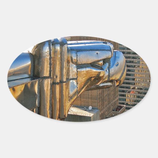 Sticker Ovale Chrysler Building : Gargoyle (Devant)