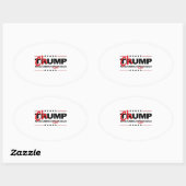 Sticker Ovale Chump 2016 - Rendre la haine à l'Amérique (Feuille)