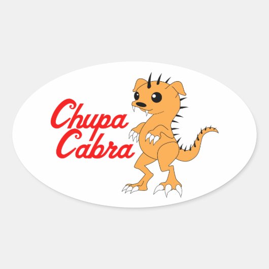 Sticker Ovale Chupacabra (Devant)