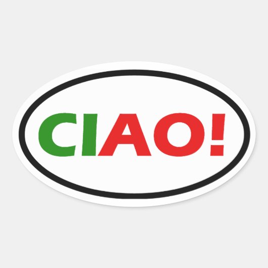 STICKER OVALE CIAO ! (Devant)