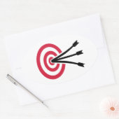 Sticker Ovale Cible de tir à l'arc (Enveloppe)