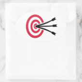 Sticker Ovale Cible de tir à l'arc (Sac)