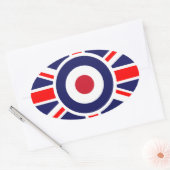 Sticker Ovale Cible Union Jack Mods Angleterre (Enveloppe)