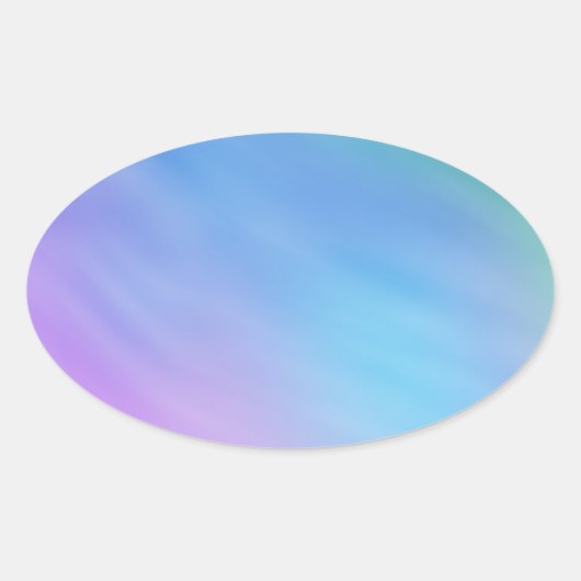 Sticker Ovale Ciel bleu ciel doux (Devant)