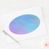 Sticker Ovale Ciel bleu ciel doux (Enveloppe)
