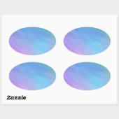 Sticker Ovale Ciel bleu ciel doux (Feuille)