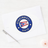 Sticker Ovale Cincinnati Ohio (Enveloppe)