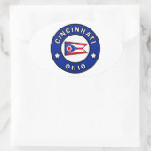 Sticker Ovale Cincinnati Ohio (Sac)
