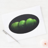 Sticker Ovale Cinq pommes vertes (Enveloppe)