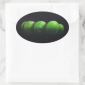 Sticker Ovale Cinq pommes vertes (Sac)