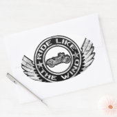 Sticker Ovale Circuler comme le vent (Enveloppe)