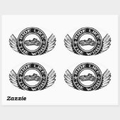 Sticker Ovale Circuler comme le vent (Feuille)