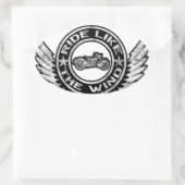 Sticker Ovale Circuler comme le vent (Sac)