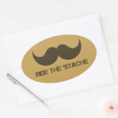 Sticker Ovale Circuler Sur La Stache (Enveloppe)