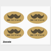 Sticker Ovale Circuler Sur La Stache (Feuille)