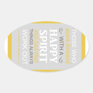 Sticker Ovale citation inspirante gordon b hinckley lds