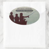 Sticker Ovale Citation Inspirationnelle de Henry Ford "Meilleur  (Sac)