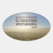 Sticker Ovale Citation inspirée "Véritables Dirigeants" (Devant)