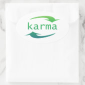 Sticker Ovale Citation Motivationnelle Karma Arrow (Sac)