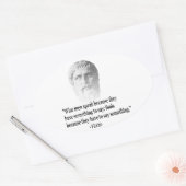 Sticker Ovale Citation Par Platon (Enveloppe)