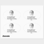 Sticker Ovale Citation Par Platon (Feuille)