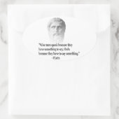 Sticker Ovale Citation Par Platon (Sac)