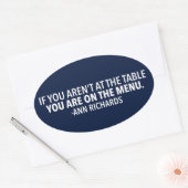 Sticker Ovale Citation politique motivationnelle de Ann Richards (Enveloppe)