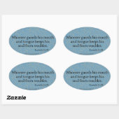 Sticker Ovale Citations bibliques (Feuille)